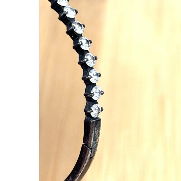 VTG 925 Sterling Silver Hinged Cuff Bracelet 11 grams - Picture 9 of 16